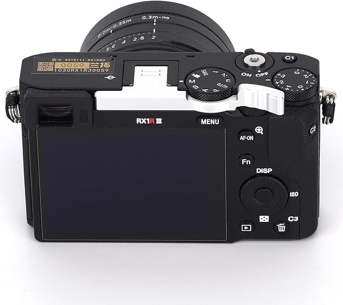 RX1R III Metal Thumb UP Grip for Sony RX1RIII RX1R3 RX1RM3 Digital Camera, Hot Shoe Full-Coverage Thumb Rest Support Holder, Not Affect The Use of Camera Buttons, Dial (Silvery)
