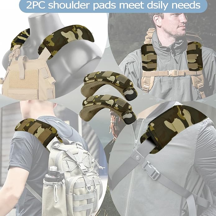 ZINMARK 2Pcs Thick Cushioned Shoulder Pads, Anti-Slip Design and Breathable Mesh Pads for Shoulder Strap,Soft and Comfortable