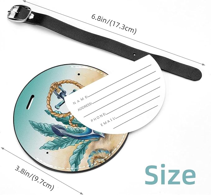 2 Pack Anchor Luggage Tag with Name ID Card Perfect to Quickly Spot Luggage Suitcase