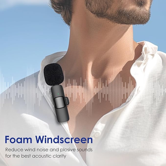 Mini Wireless Furry Windscreen & Foam Cover Set for Lavalier Microphone, Wind Muff Foam Mic Cover with Clip to Reduce Plosive and Better Highlight the Vocals, Washable and Windproof Wind Screen(8 Pcs)