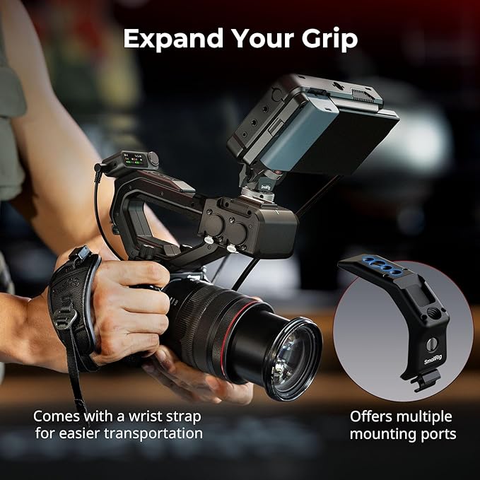 SmallRig Handheld Power Cage Kit for Canon C50 with XLR Handle Extension, V-Mount Battery Plate, Quick Release Plate for Arca, Cable Clamp for HDMI, Hand Strap - 5658