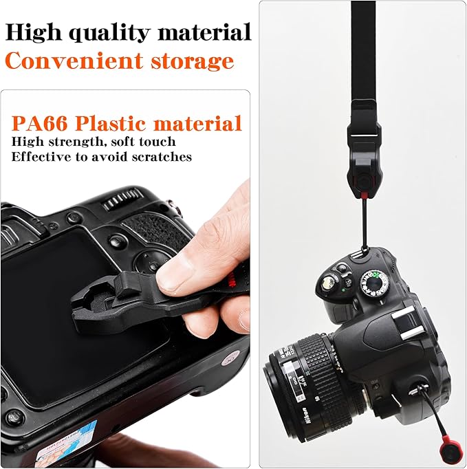 Camera Strap Quick Release Buckle Set of 2 – Compatible for Peak Design Buckle 198 lbs Load Capacity Fits DSLR/SLR Cameras Binoculars Wrist Straps for Photography Outdoor Travel(Grey)
