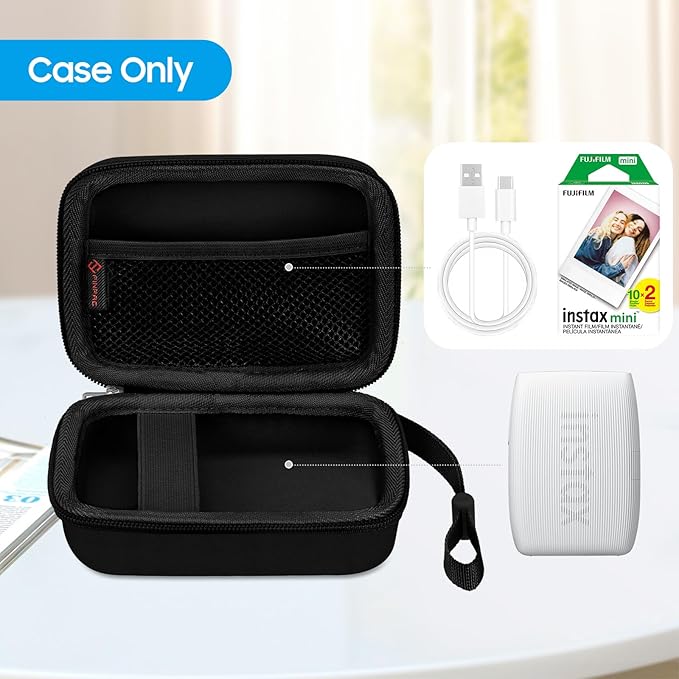 FINTIE Portable Case Compatible with Fujifilm Instax Mini Link 3 2 1 Smartphone Printer, Hard EVA Carrying Bag For Instax Mini Liplay/EVO Instant Camera, Dont Touch