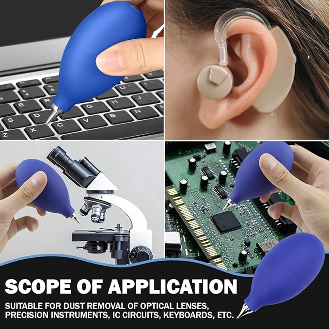 ZJIVQO Ball Pump Blaster, Lens Air Blower, Air Pump Blower Cleaner for Digital, Phone, Camera, Watch (Blue)