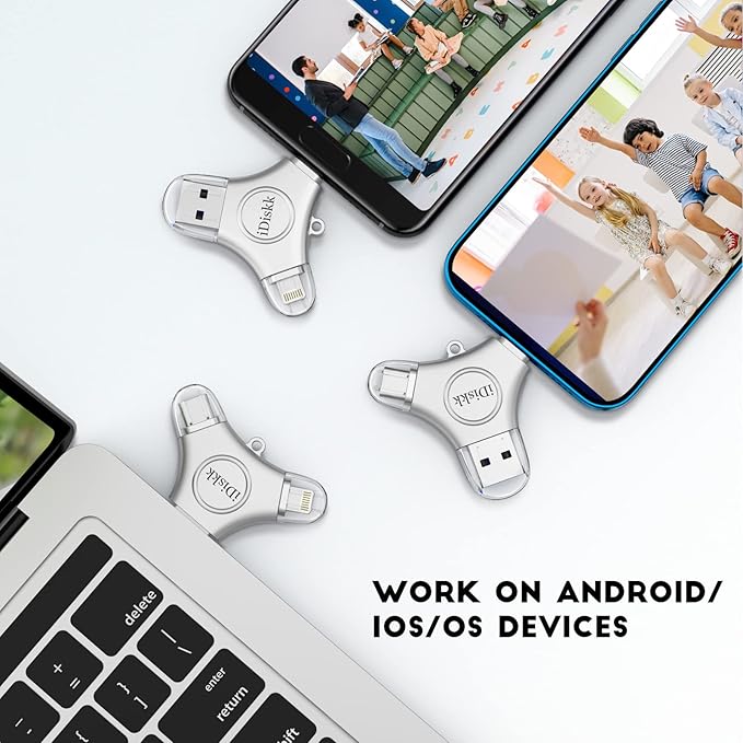 App*le Certified iDiskk 1TB iPhone 17 and 16 Photo flashdrive for iPhone Photo Stick USB -C iPad Pro Android Samsung for iPhone 15/14/14 PRO/13/13 PRO/12 pro/12/11, Thumb Drive for iPhone Photos