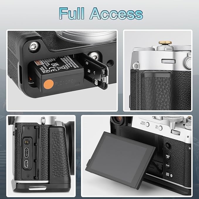 Haoge Handle Hand Grip for Fujifilm Fuji X100VI Camera L-Shape Grip HG-XVIB fit Arca Swiss Kirk RRS Quick Release Plate Camera Benro Bracket