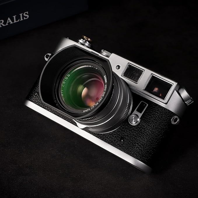 Haoge LH-ZV02MB Square Metal Lens Hood for Voigtlander Nokton 35mm f/1.4 II, 40mmF1.4 VM 50mm f1.5 II VM 28mm f1.5,Carl Zeiss 35mm f2 ZM,35mm f2.8 ZM, Planar T* 2/50 50mm f2 ZM Lens