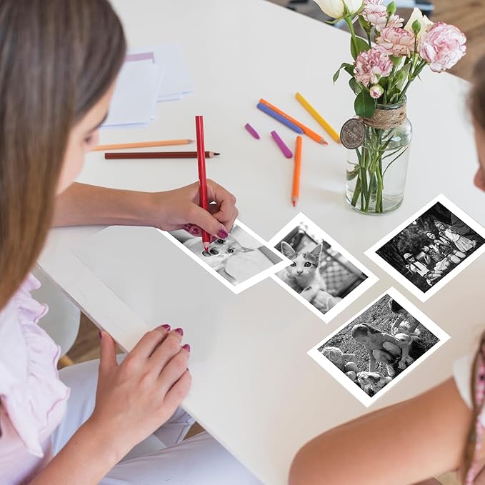 25 Rolls Kids Camera Instant Print Refill Paper Set, Phetium HD Printing Thermal Paper for Most Kids Instant Camera Photo Print (White-25 Rolls)