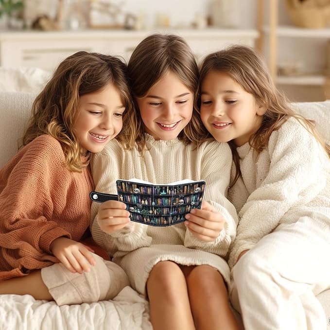 Lebrocoli Goth Skul Bookshelf Small Photos Album for 2x3 Inch Films, 56 Pockets Mini Cute Albums Book for Polaroid Fujifilm Instax Mini Instant Camera Printer, Kpop Photocard Pictures Binders Storage