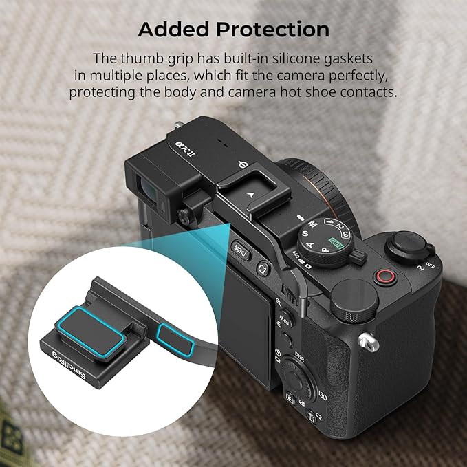 SmallRig Thumb Grip for Sony Alpha 7C II/Alpha 7CR / Alpha 7C, Ergonomic Design, Built-in Cold Shoe, for Light, Microphone, Weight Only 8g (Black) - 4820