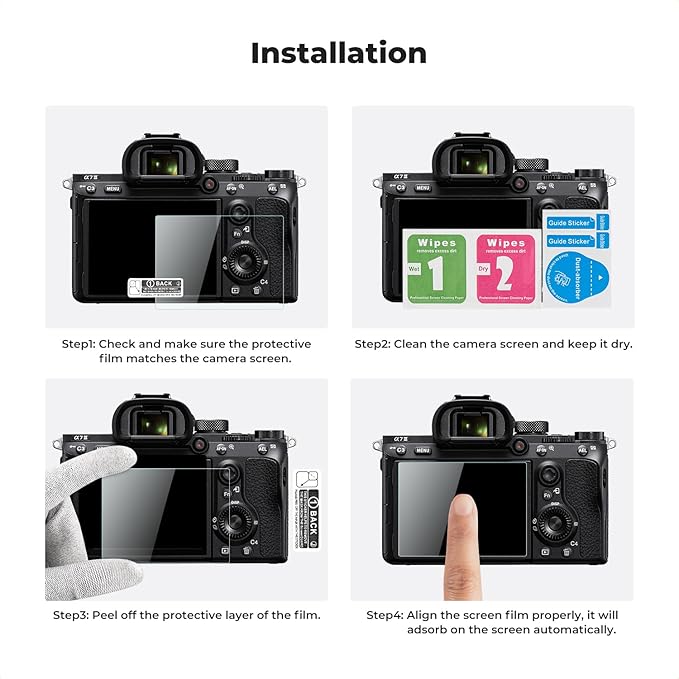 K&F CONCEPT 3 Pack Camera Screen Protector & Hot Shoe Cover Compatible with Sony A9 A7III A7R II 7II 7S II A9II A7R III A1 RX1R RX1 RX10IV A7C A7S III A7R IV RX10 III RX10 II RX10 RX100 V RX100 VA RX100 IV