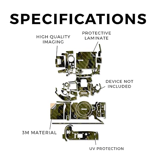 Carbon Fiber Camera Skin Compatible with Canon EOS R5 Mark II (2023) - Green Camouflage - Premium 3M Vinyl Protective Wrap Decal Cover - Easy to Apply | Crafted in The USA by MightySkins