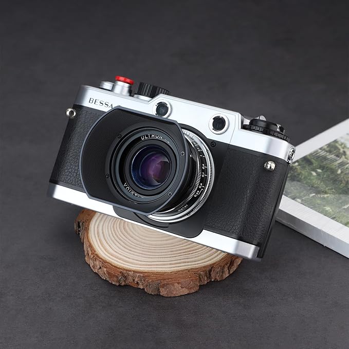 Haoge LH-VM12 Bayonet Square Metal Lens Hood for Voigtlander 35mm/f2 1:2/35 & 35mm f1.5 28MM/F2 Type I II Ultron Aspherical Vintage Line VM Lens Replace LH-12