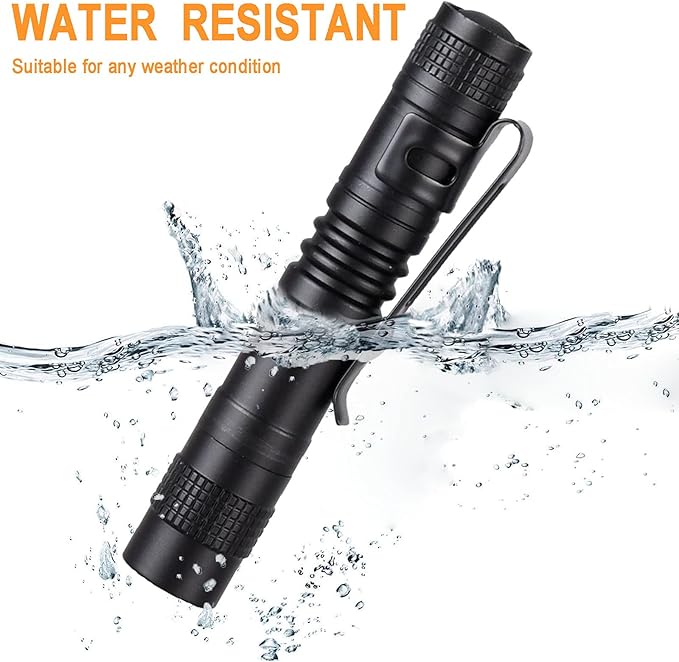 Beieverluck 10 Pack Small Mini Flashlights, Pocket Flashlight Penlight with Clip, Tactical Pen Light for Camping Outdoor Emergency Inspection Fathers Gifts for Dad Husband