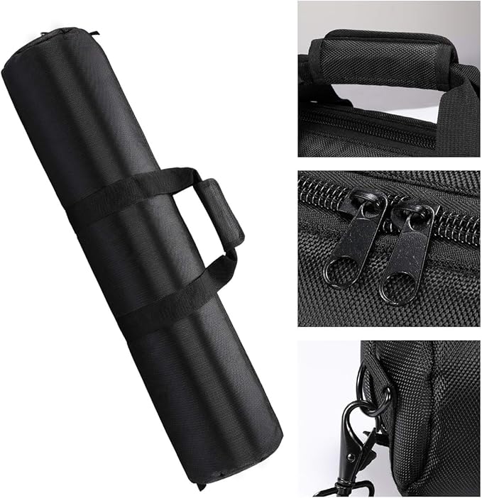 25in/65cm Tripod Carrying Case, Heavy Duty Nylon Bag with Shoulder Strap, Padded for Light Stand, Tripods, Monopods, Umbrellas, Softboxes, Boom Stand, Speaker Stands, Mic Stands
