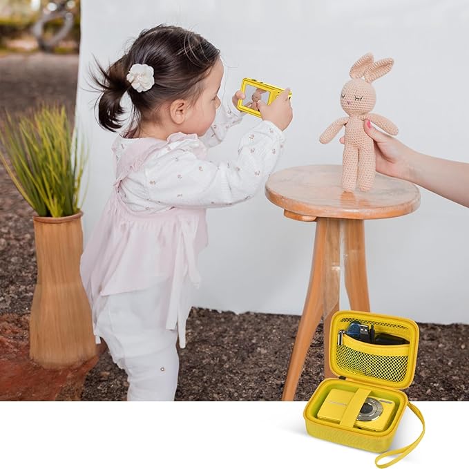 Case Compatible with VAHOIALD FHD 1080P Digital Camera/for CAMKORY Digital Point and Shoot/for Kodak PIXPRO FZ45-BK 16MP Vlogging/for IWEUKJLO/for Nsoela, Holder for SD Card More (Yellow)