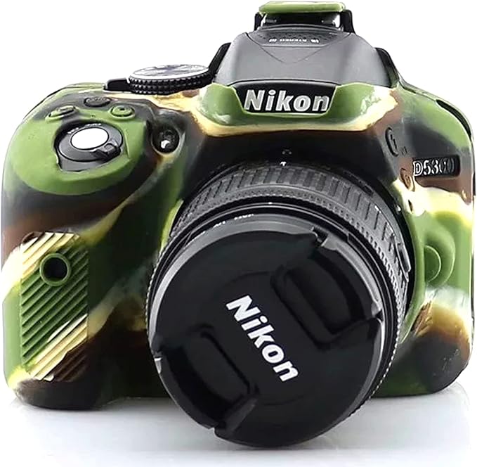 Professional Secure Silicone Camera Case Cover Housing Body Skin for Nikon D5300 Digital SLR Camera (Camouflage)