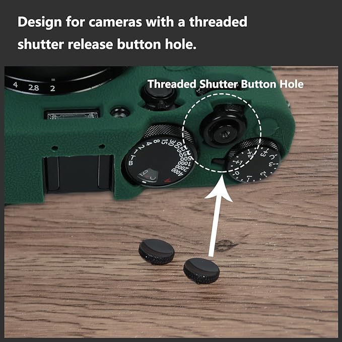 5 Pack Shutter Release Button,Pure Copper Knurled Concave Surface Camera Button for Fuji X-M5 XT50 X-T5 X-T4 X-T3 X-T2 X-T30 X-T30 II X-T20 X-T10 X100VI X100V X-E3,for Nikon DF Zf (Black)