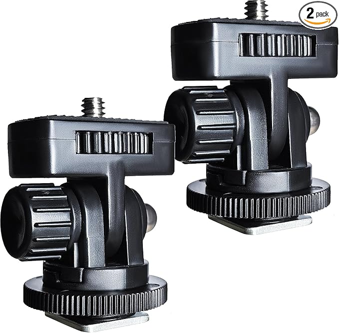 2 pcs Camera hot Shoe Mount Monitor Photography Fill Light Post Conversion Base Cold Shoe Mount Cell Phone Adapter Field Monitor,Video Light, or Microphone