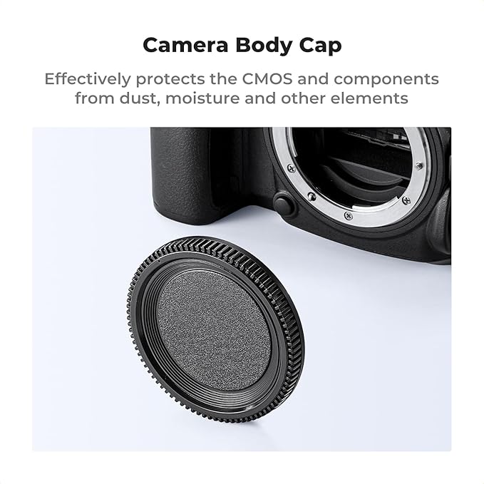 K&F Concept F Mount Rear Lens Cap & Body Cap Cover & Hot Shoe Cover Kit for for Nikon F Mount Camera Lens D5 D6 D500 D610 D750 D780 D810 D850 D3400 D3500 D5000 D5200 D5300 D5500 D5600 D7000 D7100 etc.