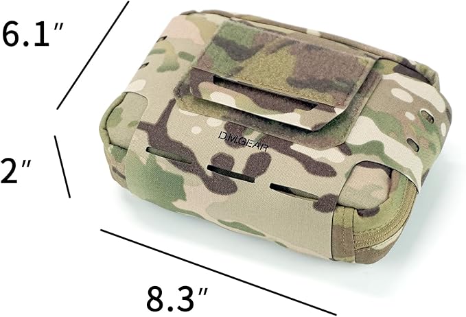 D.M.GEAR MOLLE Pouch Tactical Admin Pouch Belt EDC Tool Organizer Zippered Utility Waist Pack 8.2"x6.3"x1.2"