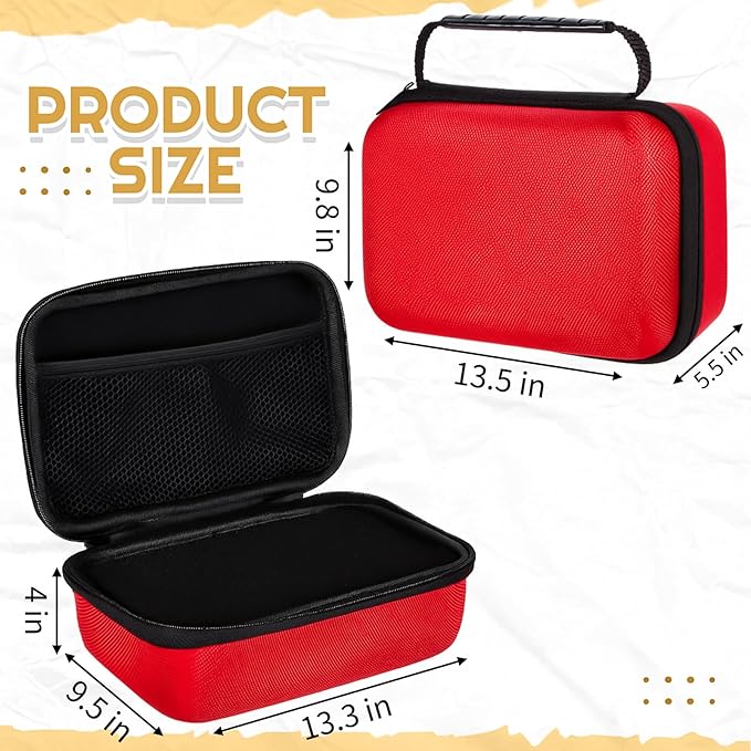 Relaxweex EVA Hard Case with Customizable Foam 13.5 x 9.8 x 5.5 Inchprotective EVA Carrying Case Shockproof Outdoor for Camera, Digital Products, Electronic Instruments with Knife, Red