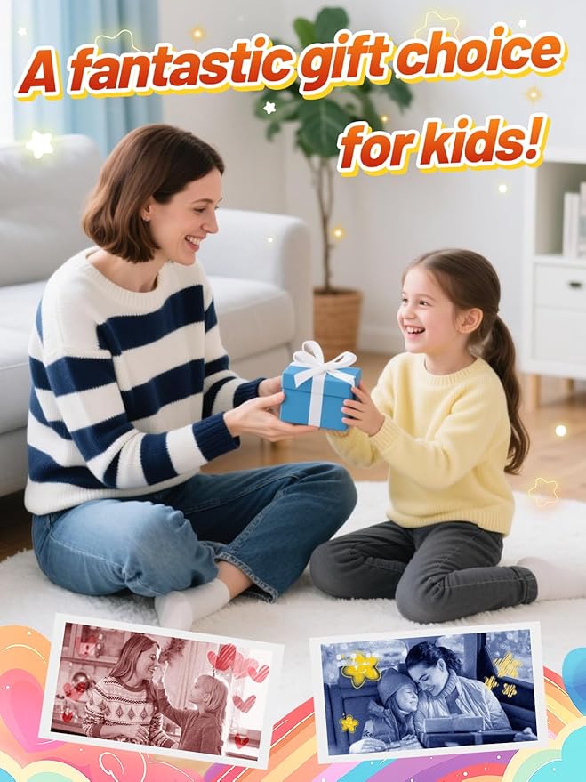 9 Rolls 3-color Kids Camera Paper Roll Refill - Color-Developing Red Green Blue, Thermal Instant Camera Photo Printer for 4 5 6 7 8 9 10 Year Old Girls Boys Birthday Gifts