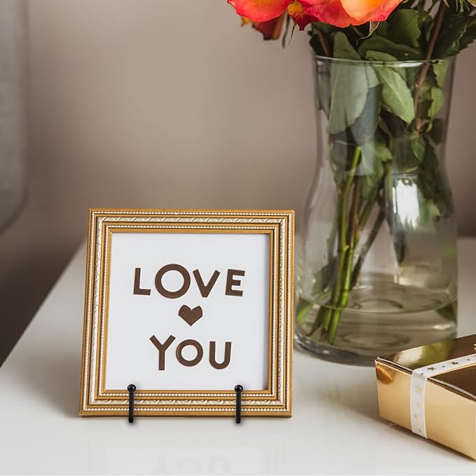 Hoteam 30 Pack Plate Stands for Display, 4 Inch Metal Frame Plate Holder Display Stand and 6 Inch Easel Rack for Pictures Photo Decorative Dish Collectibles Tabletop Art (Black)