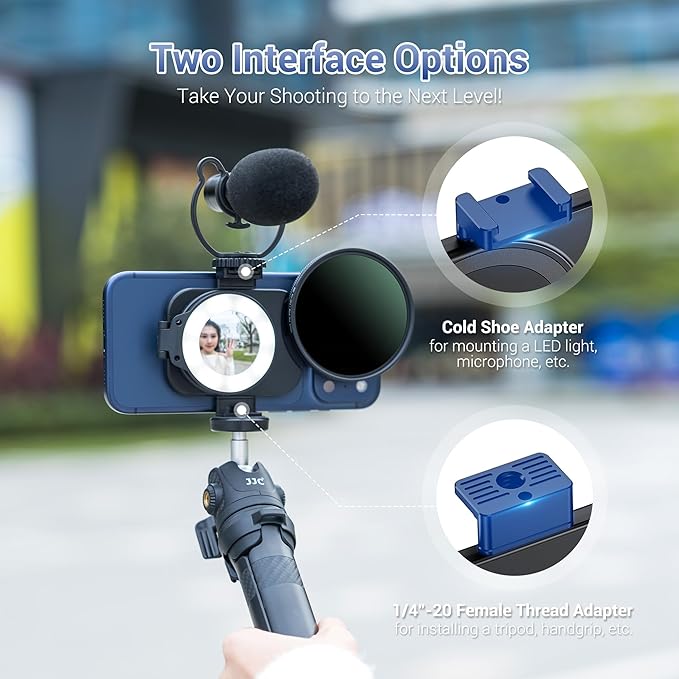 Upgraded 67mm CPL Filter for iPhone 17, Lens Filter Adapter Pouch Set for iPhone 17 16 15 14 Pro Pro Max Plus Air, Magnetic Phone Lens Filter Ring with 1/4-20" & Cold Shoe Pull-Out to Fit 17 Pro Max