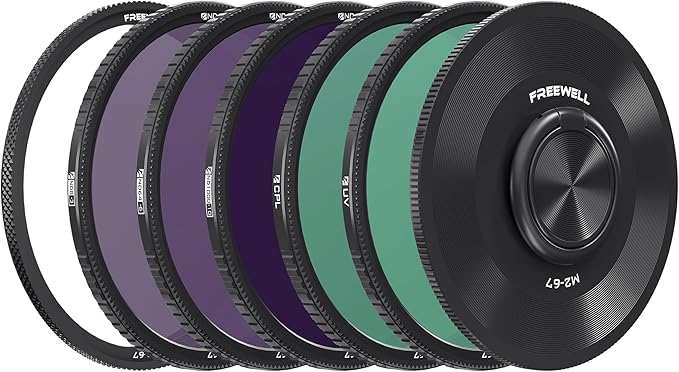 Freewell M2 Magnetic Quick Swap 5-Pack 67mm ND8, ND64, ND1000, CPL & UV Filters