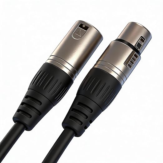 Gearlux XLR Microphone Cable, Fully Balanced, Male to Female, 25 Feet - 6 Pack