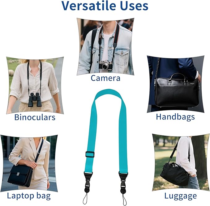 Adjustable iPad Binocular Camera Strap, Comfortable Shoulder Strap Nylon Neck Lanyard for iPad/Samsung Tablet Case,Crossbody Laptop Luggage Bag (Sky Blue)