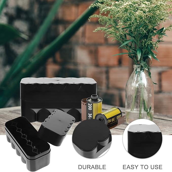 Sewroro Film Storage Box for 10 Rolls Durable Plastic Film Holder Lightweight Organizer for 120Mm Films and Small Items Perfect for Photography Lovers