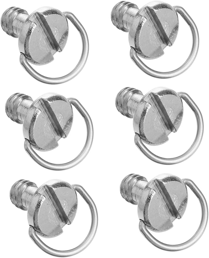 jojofuny 6pcs Camera Mounting Screw Tripod Mount Adapter for D-Ring Quick Release Plate