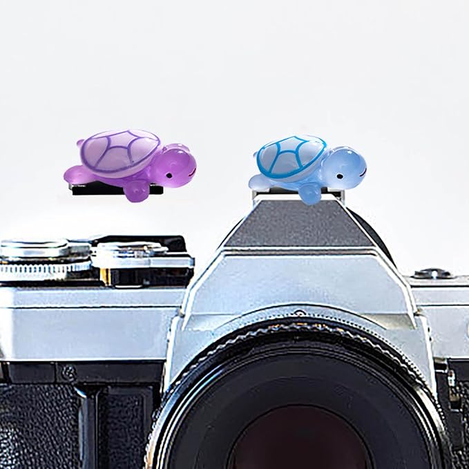 Camera Hot Shoe Cover, Cute Hot Shoe Cap, Hot Shoe Protector Compatible with Sony Fujifilm Fuji Canon Nikon Pentax Leical Panasonic (Blue & Purple Tortoise)