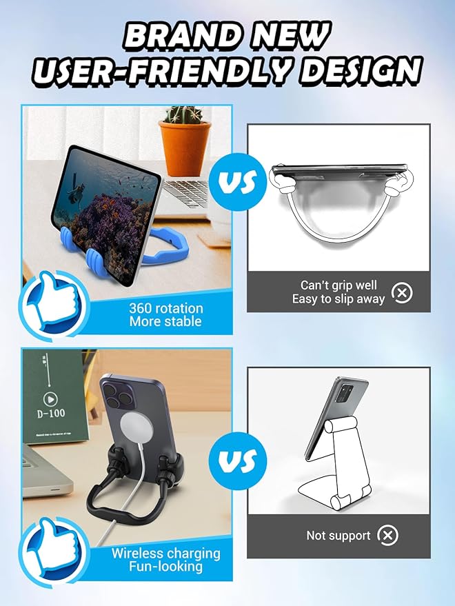 Easter Basket Stuffers for Teens Boys Girls Him Men Ideas: 2 Pack Thumbs Up Lazy Phone Stand Cell Phone Holder Easter Gifts for Kids Teenage Son Her Women Wife Adults Funny Cool Gadgets
