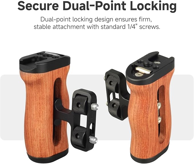 Accsoon Side Handle Handgrip for CineView M7 Pro Camera Monitor with 1/4"-20 Threaded Holes, 35mm Up and Down Adjustable Reversible Grip for Monitor/Smartphone/iPad/Tablet/DSLR Camera Cages(1 Pair