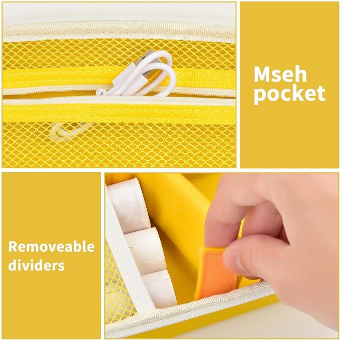 Grapsa Case Compatible with ESOXOFFORE for Dylanto for Anchioo for WEEFUN for GKTZ for Amzelas for Mafiti Instant Print Camera for Kids, Film Camera Storage Holder Organizer Bag (Box Only)- Yellow