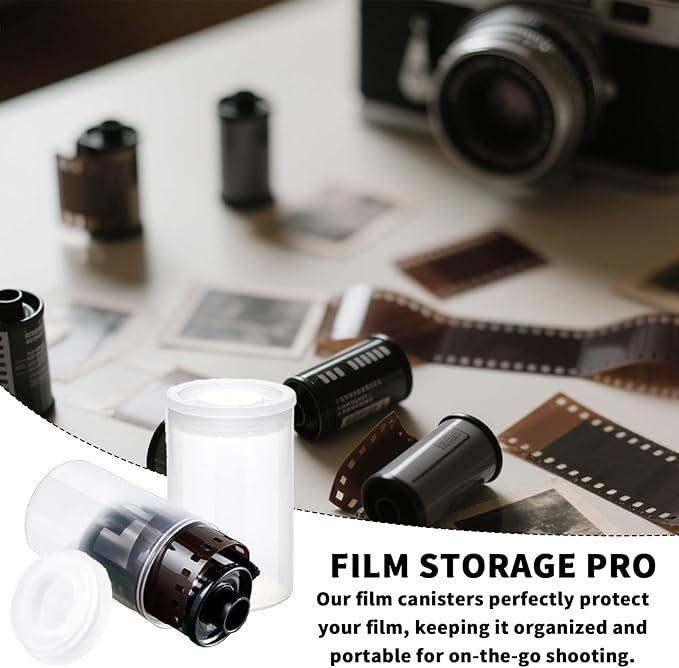 10 PCS Empty Clear Film Canisters with Lids, Small Film Canister Storage Containers Rocket Tube for Science Projects, Small Film Cans Sewing Storage Case for Art Supplies, Beads, Fish Hooks
