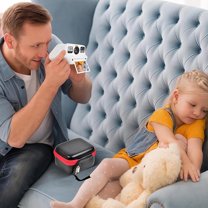 ANKHOH Digital Camera Case for Polaroid Go Generation 2 Gen 2/9035/9071/9070 Instant Mini Camera, Instax Film Cameras Storage with Mesh Pocket for Photo, Stickers (Box Only) (Black)