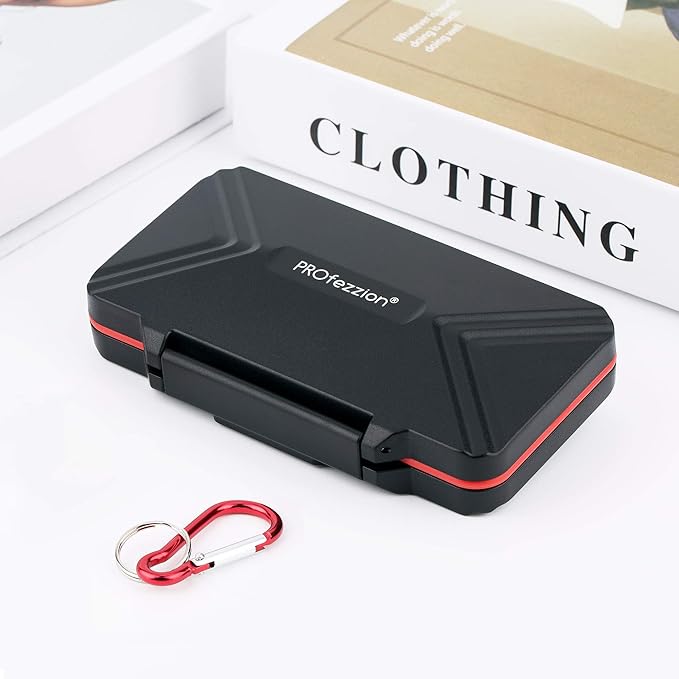 PROfezzion 24 Slots SD Card Holder, Water-Resistant & Anti Shock Designed for SD Card Case, Memory Card Case for 12 SD/SDHC/SDXC Cards Storage &12 CFexpress Type-A for Sony Camera