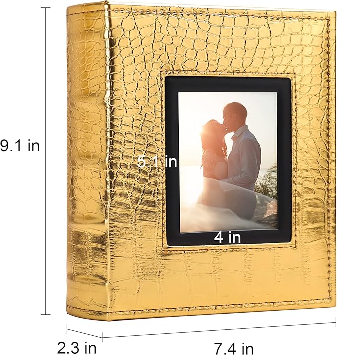Vienrose Photo Album for 200 4x6 Photos Leather Cover Extra Large Capacity Picture Book for Wedding Baby Vacation