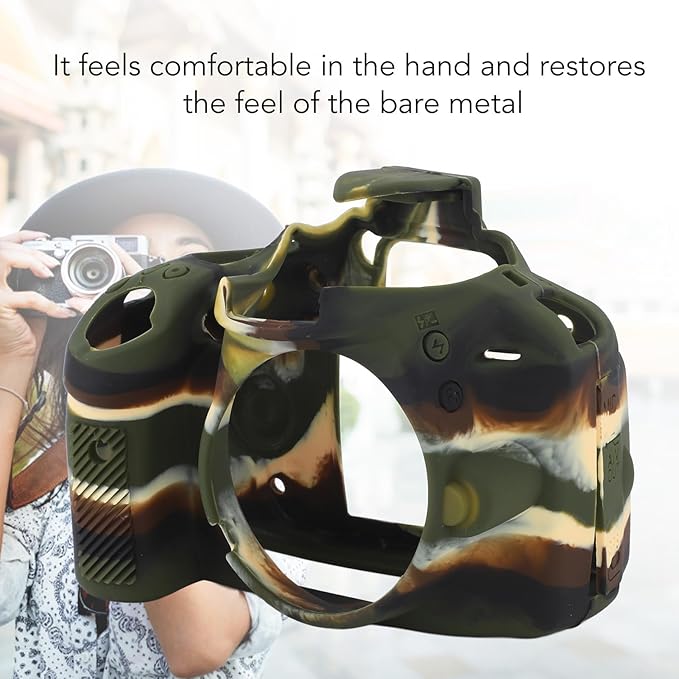Silicone Camera Case for D3100, Shock Proof Rubber Protective Body Skin Cover Bag for D3100 (Camouflage)