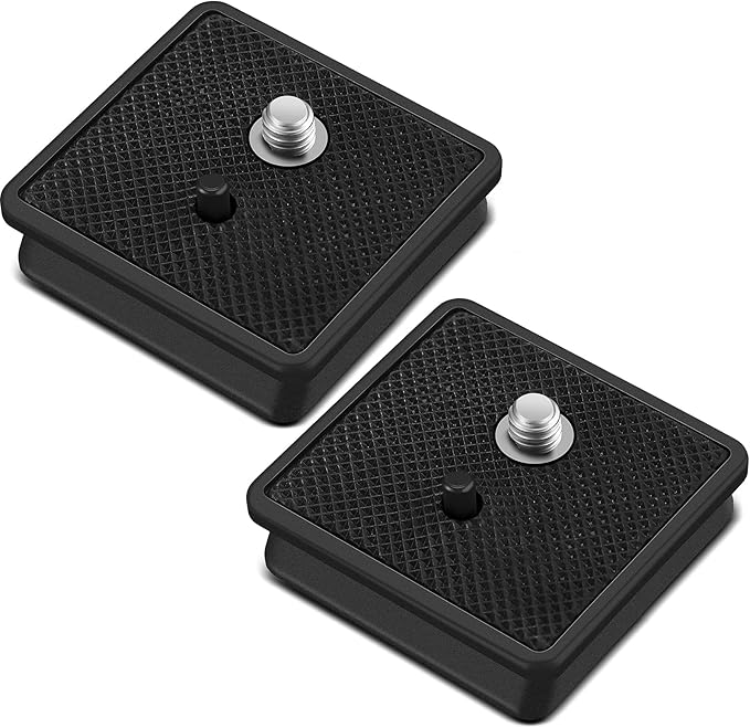 TOODOO 2 Pieces 41mm QR Release Plate Camera Tripod Ball Head Quick Release Plate Replacement Compatible with Ambico V0552 V0554, Sunpak 7500 Pro 7500tm 7575, Kalimar Pro-tech V40