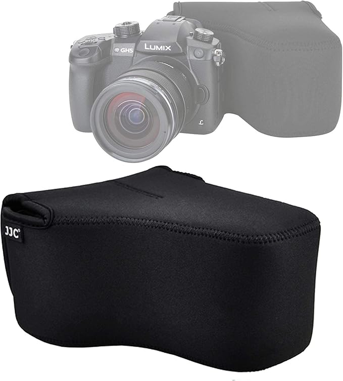 JJC Ultra Light Neoprene Camera Case Pouch Bag for Canon EOS R EOS RP +24-105mm Lens, 80D 70D 750D +18-135/17-85/18-55mm, Nikon D7500 D7200 D5500, Panasonic GH5 GH5S +12-60mm Lens, Water Resistant
