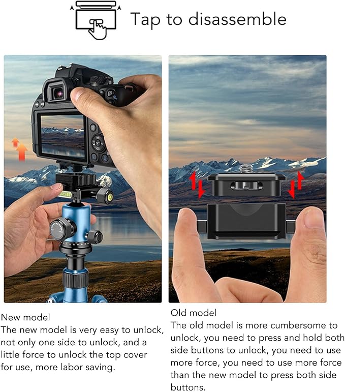 ChiweiJ Quick Release Plate for Arca, 38mm QR Plate for DSLR Tripod, Aluminum Alloy CNC Machining with Single Knob Locking, Anti Loosening Camera Quick Release Plate for Micro Cameras and