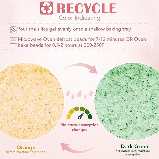 VOISEN Silica Gel Flower Drying,5LBS Flower Drying Silica Gel Crystals,Color Indicating Flower Preservation Kit Contains Flowers Desiccant, Brush, Gloves, Plastic Box