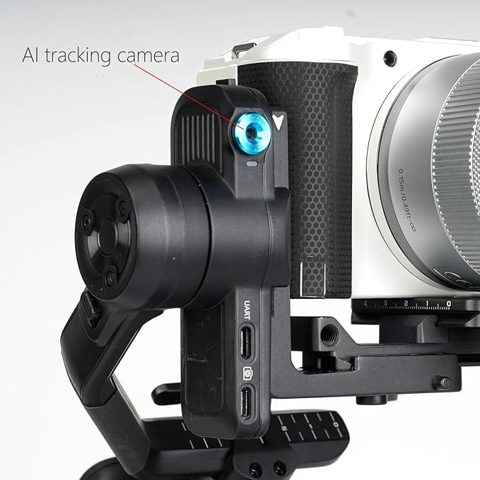 FeiyuTech SCORP MINI-3 Combo AI Tracking Camera Gimbal,All-in-One 3-Axis Stabilizer with Vertical Shooting,Bluetooth&Cable Control,Max 4.41 lbs,for Sony Canon Nikon Panasonic Fujifilm DJI GoPro iPhone