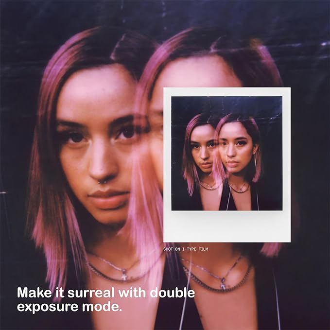 Polaroid Now+ 3rd Generation i-Type Instant Camera + 8 i-Type Color Film Bundle, Bluetooth Connected App Controlled, White, Polaroid Camera Bundle with a Lumintrail Lens Cleaning Cloth