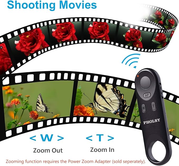 PHOLSY BR-E1 Bluetooth Camera Wireless Remote Control Compatible with Canon R7, R10, R3, R5, R6ii, R8, 90D, 200D, 200DII, 250D, 6DII, 77D, 800D, 850D, M6ii, M50, M50-II, M200, G5X-II, G7X-III, SX70HS